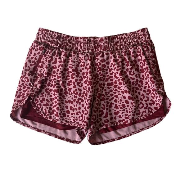 Avia Animal Print Red Balm Running Shorts Large - Picture 1 of 4